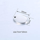 Stainless Steel Engraved Logo Tag Charms - Engravable Jewelry Charms