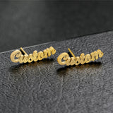 Personalized Stainless Steel Name Stud Earrings for Women Girls