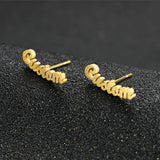 Personalized Stainless Steel Name Stud Earrings for Women Girls