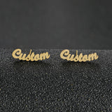 Personalized Stainless Steel Name Stud Earrings for Women Girls