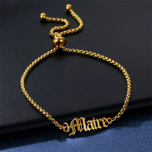 Custom Stainless Steel Name Bracelet for Women