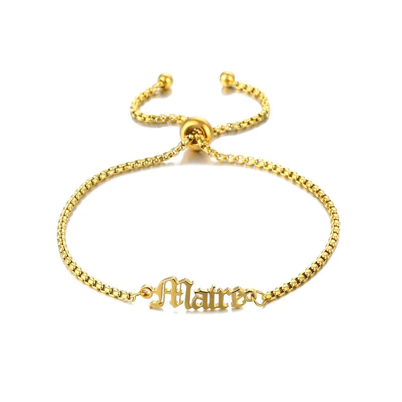 Custom Stainless Steel Name Bracelet for Women