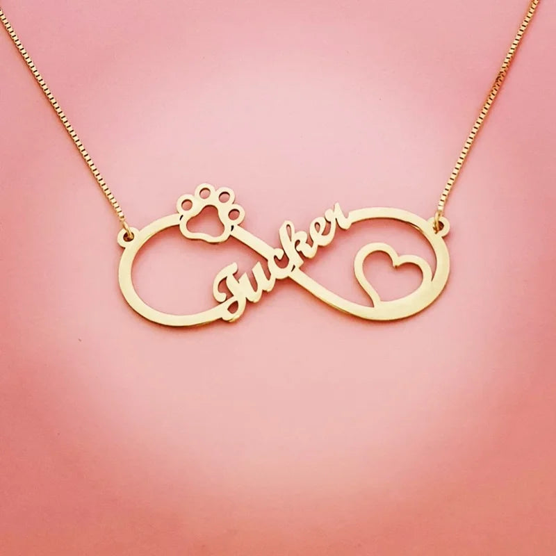 Custom Stainless Steel Infinity Name Necklace