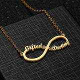 Personalized Heart Nameplate Necklace with Birth Stone