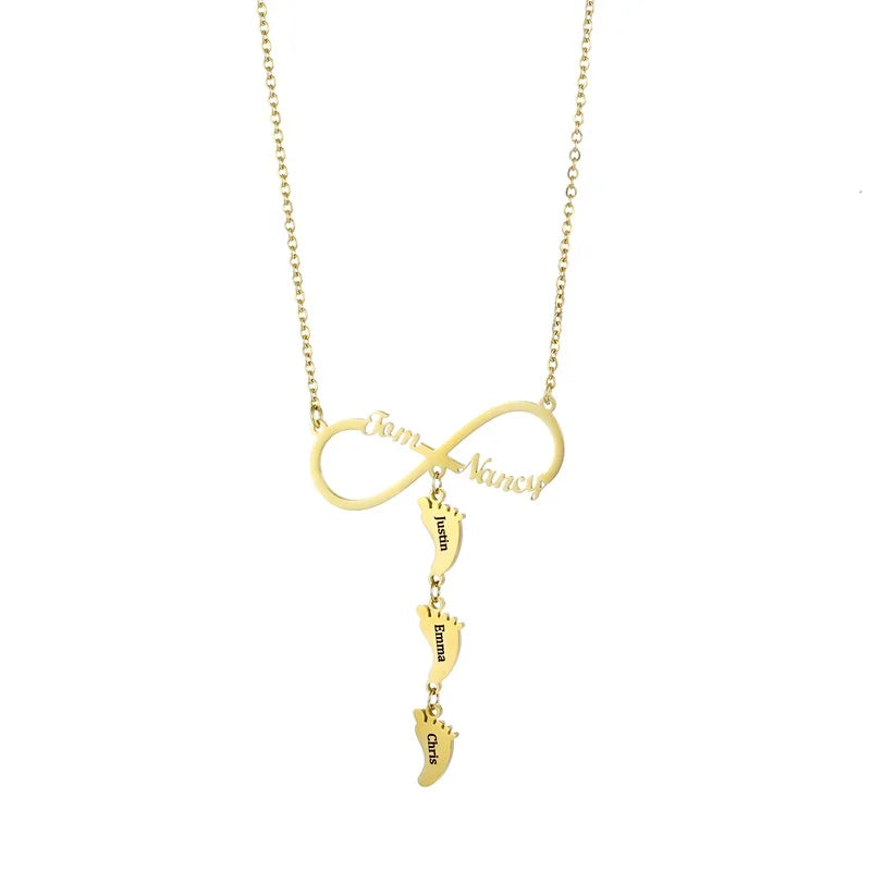 Custom Infinity Name Necklace for Women Engraved Pendant Personalized Jewelry