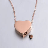 Stainless Steel Heart Urn Necklace Memorial Pendant Jewelry for Women