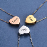 Stainless Steel Heart Urn Necklace Memorial Pendant Jewelry for Women