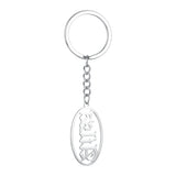 Personalized Stainless Steel Keychain Name Letter Metal DIY Keychain