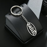 Personalized Stainless Steel Keychain Name Letter Metal DIY Keychain