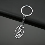 Personalized Stainless Steel Keychain Name Letter Metal DIY Keychain