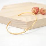 Women's Name Bangle Personalized Stainless Steel Bracelet Adjustable Jewelry