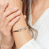 Women's Name Bangle Personalized Stainless Steel Bracelet Adjustable Jewelry