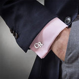 Personalized Stainless Steel Name Cufflinks for Men Women