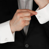 Personalized Stainless Steel Name Cufflinks for Men Women