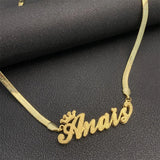 Personalized Stainless Steel Name Necklace Double Name Plate