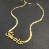 Personalized Stainless Steel Name Necklace Double Name Plate