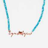 Personalized Stainless Steel Name Necklace with Natural Shell Beads