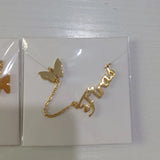 Custom Butterfly Name Necklace in Stainless Steel