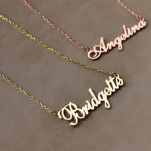Stainless Steel Necklace High Pendant Non-Fading Name Minimalist Chain for Kids