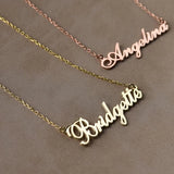 Stainless Steel Necklace High Pendant Non-Fading Name Minimalist Chain for Kids