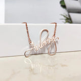 Stainless Steel Necklace High Pendant Non-Fading Name Minimalist Chain for Kids