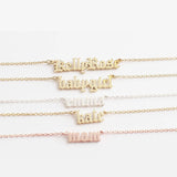 Stainless Steel Necklace High Pendant Non-Fading Name Minimalist Chain for Kids