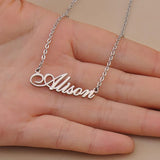 Stainless Steel Necklace High Pendant Non-Fading Name Minimalist Chain for Kids