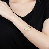 Personalized Arabic Stainless Steel Pearl Bracelet for Women