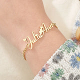 Custom Name Baby Bracelet Stainless Steel Bangle Birthday Gift