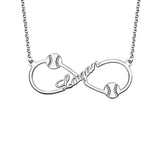 Personalized Infinity Name Baseball Necklace
