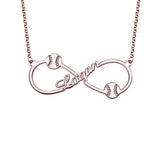 Personalized Infinity Name Baseball Necklace