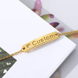 Custom Stainless Steel Child ID Bracelet Adjustable Birthday