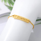 Custom Stainless Steel Child ID Bracelet Adjustable Birthday
