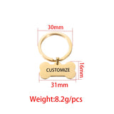 Personalized Stainless Steel Pet Bone Keychain