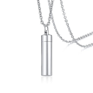 Engrave Initial Charm Urn Ashes Pendant Necklace