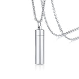 Engrave Initial Charm Urn Ashes Pendant Necklace