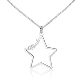 Stainless Steel Star Name Necklace Rose Necklace