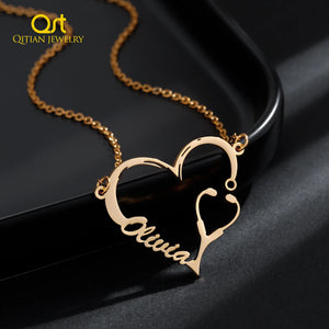 Personalized Stethoscope Name Necklace for Nurse Stainless Steel Jewelry