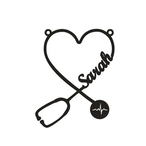 Stethoscope Name Necklace Personalized Pendant Collar Choker