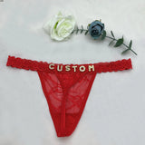Custom Name Jewelry Thong Panties for Women