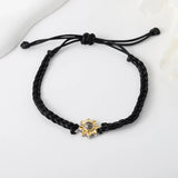 Sunflower Projection Photo Bracelet Flower Shape Memorial Jewelry For Women