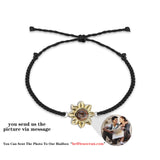 Sunflower Projection Photo Bracelet Flower Shape Memorial Jewelry For Women