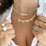 Colorful Zircon Tennis Name Choker for Women