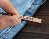 Personalized Stainless Steel Name Keychain for Women Men