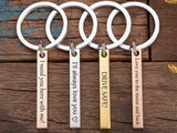 Personalized Stainless Steel Name Keychain for Women Men