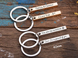 Personalized Stainless Steel Name Keychain for Women Men