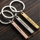 Personalized Stainless Steel Name Keychain for Women Men