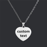 Personalized Stainless Steel Heart Star Pendant Necklace