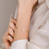 Three Letters Bracelet Personalized Stainless Steel Nameplate Pendant