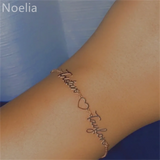 Personalized Heart Pendant Bracelet With Name - Family Gift